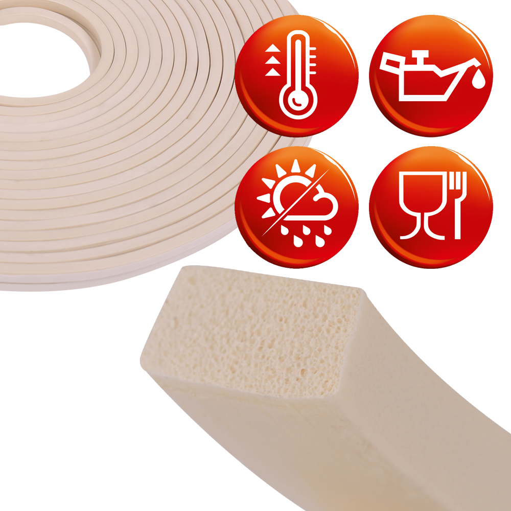 Self Adhesive Silicone Edging Strip, Silicone Sponge Edging - Vital Parts